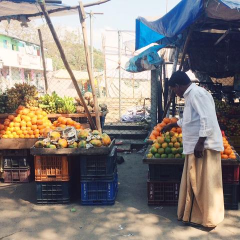 man at market in Chennai
