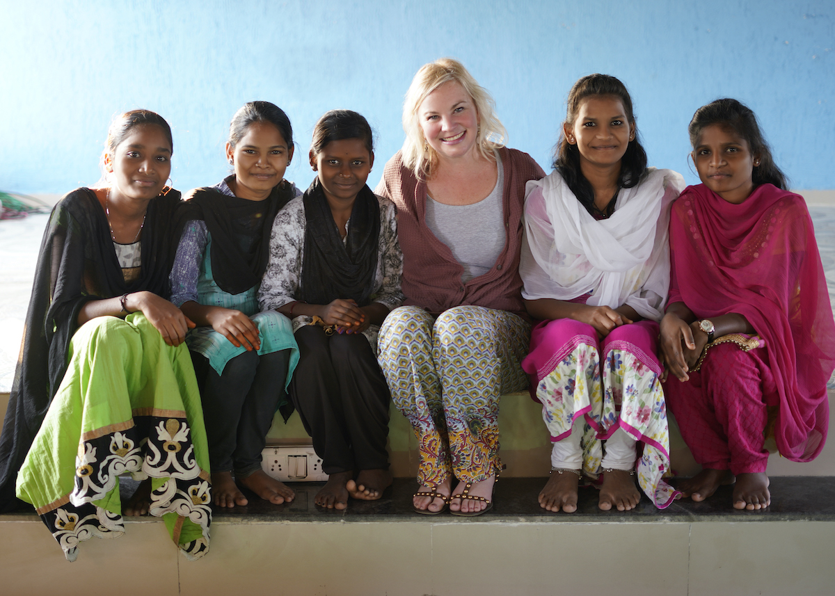 Molly with five Indian women