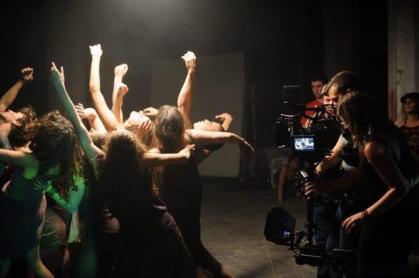 Dancers being filmed